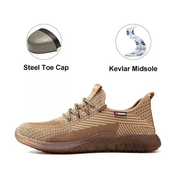 Saudex  Steel Toe Anti-piercing  Non-slip Work Hiking Sneakers Mens Size 8.5 NEW - Picture 2 of 10